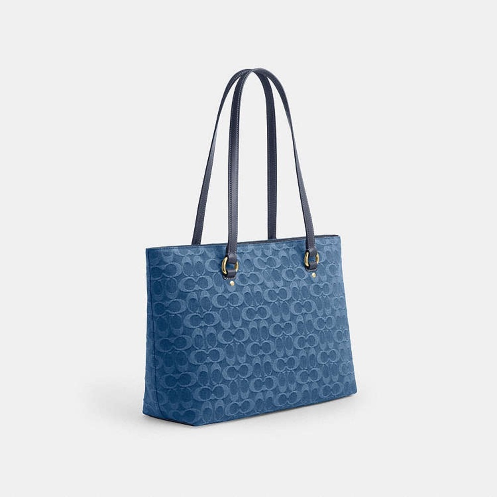 NWT Coach  Signature Denim Station Tote Bag - Picture 2 of 11